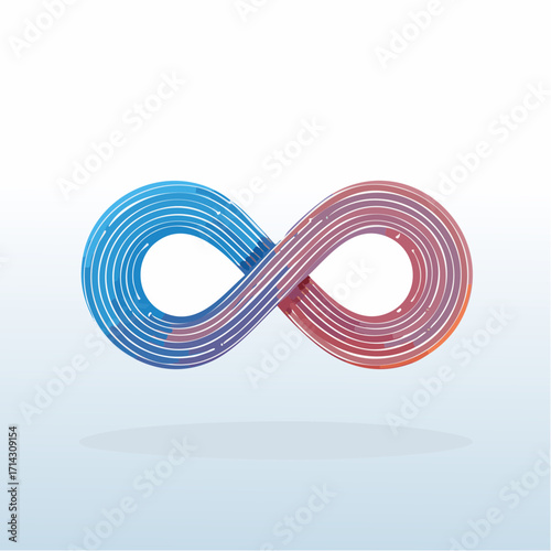 Abstract illustration of a vibrant, infinite loop symbol with gradient color transition