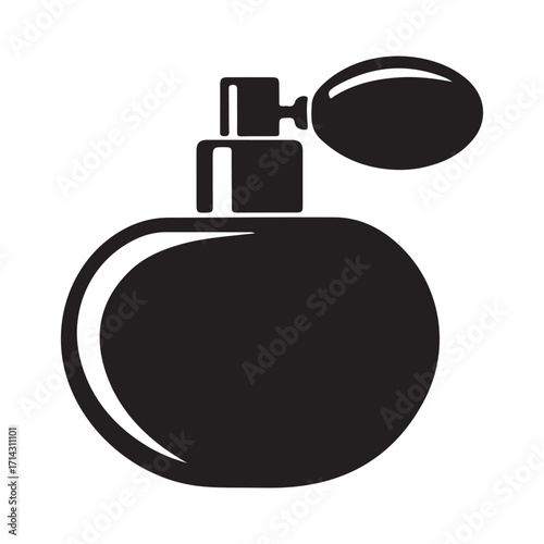 Luxury fragrance spray atomizer silhouette icon