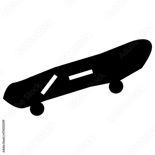 silhouette of a skateboard vector illustration