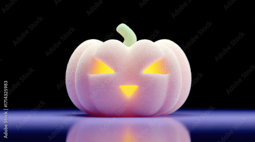 Obraz premium Colorful 3d halloween pumpkin spooky jack o lantern designs for seasonal decoration