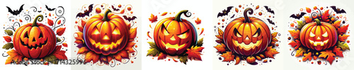 Vector image of a pumpkin on Halloween day
