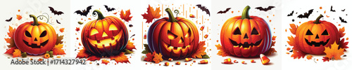 Vector image of a pumpkin on Halloween day