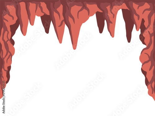 Cave Forest Cartoon Background Illustration
