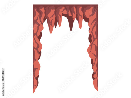 Jungle Cave Cartoon Background Illustration
