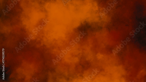 Abstract fiery texture with shades of crimson and burnt orange. Vibrant and intense red and orange cloudscape 