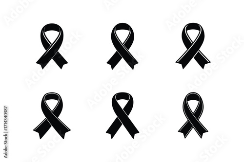 ribbon silhouette vector illustration