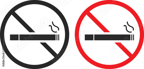 no smoking icon. No smoke symbol. cigarette ban sign. Public place warning no smoking