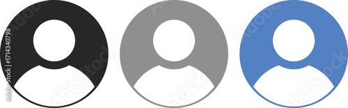user profile icon set. Different style profile icons collection. Avatar symbol. User account sign