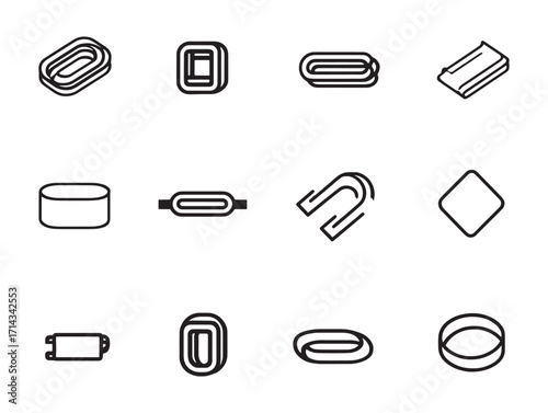 Tube bands workout gym equipment illustration