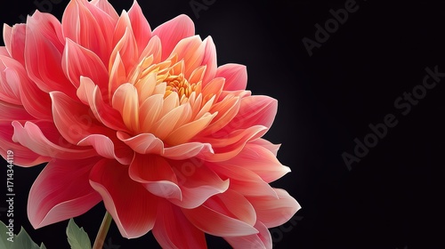 Vibrant Pink Flower Blooming Elegantly Against a Dark Background with Intricate Petal Details and Natural Beauty