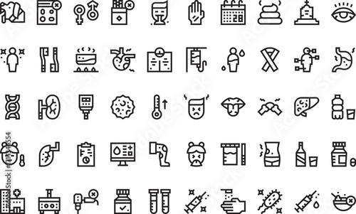 Medical and healthcare- Modern Illustration Symbol Design Template for Web and Mobile UI. Editable Stroke Pictogram for Business Projects and Apps.