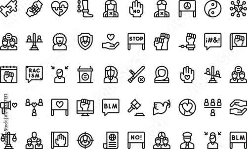 Social justice and activism Modern Illustration Symbol Design Template for Web and Mobile UI. Editable Stroke Pictogram for Business Projects and Apps.