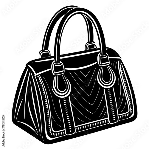 Handbag vector illustration on white background