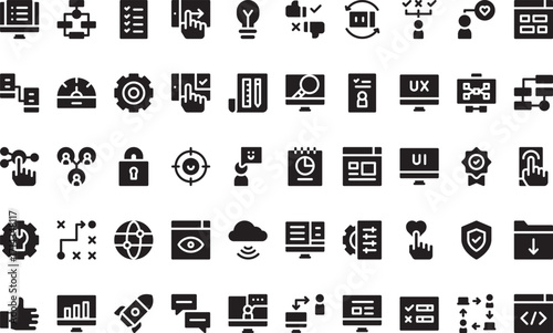 User experience and design Modern Illustration Symbol Design Template for Web and Mobile UI. Editable Stroke Pictogram for Business Projects and Apps.