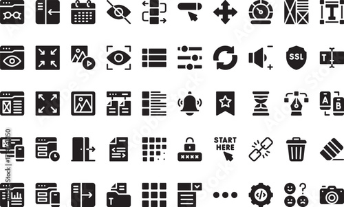 User interface design Modern Illustration Symbol Design Template for Web and Mobile UI. Editable Stroke Pictogram for Business Projects and Apps.