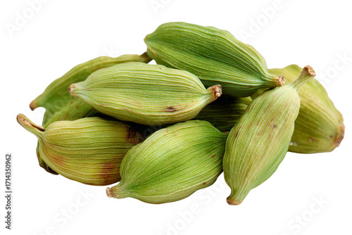 Wallpaper Mural Fresh Green Cardamom Pods, Spices on Transparent Background, Natural Seasoning Torontodigital.ca