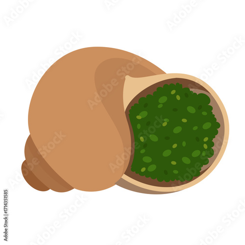 Escargot flat vector illustration logo icon clipart