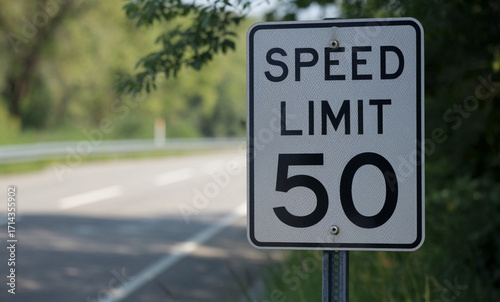 Speed Limit 50 mph Traffic Sign