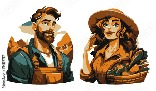 Adventurous Hikers on Scenic Trails in Nature with Sunset Reflections