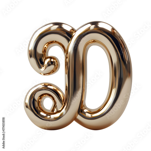 3d golden alpha symbol