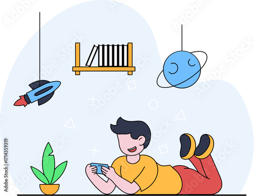 boy playing game