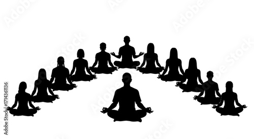 A group meditation session for wellness and balance
