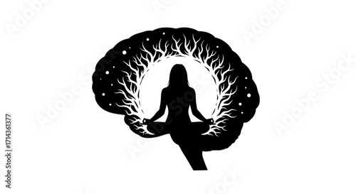 mindful meditation for mental health and stress relief in a powerful brain design