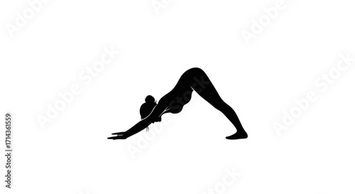 silhouette of woman practicing yoga