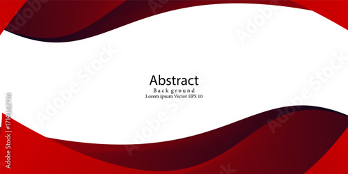 Abstract Red Wave Background with Flowing Curves. modern creative trendy design in vector Illustration
