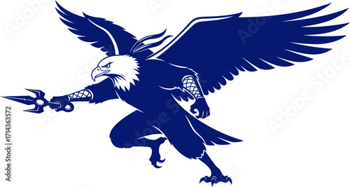 eagle ninja warrior midnight assault, talons of fury, silent wings, isolated on transparent background