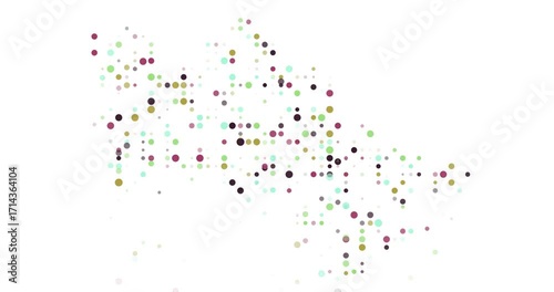 Surreal Circles Swarm to Form Turkmen Generative Silhouette