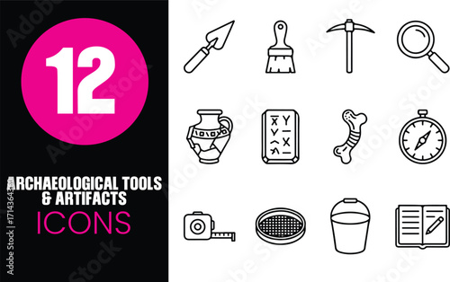 Archaeological Tools & Artifacts Icons
