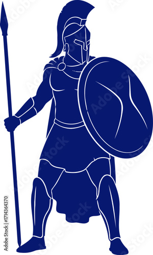 spartan warrior a courageous defenders silent strength and unwavering resolve, isolated on transparent background