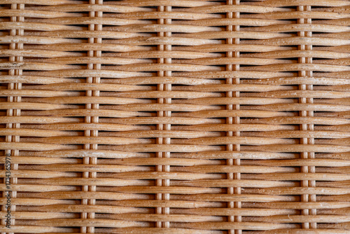 close-up of the woven basket of a chest