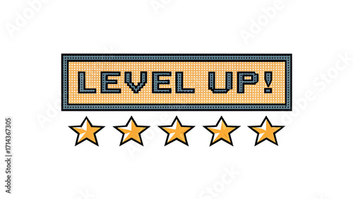 Pixelated level up celebration digital realm graphic design colorful environment creative viewpoint game concept