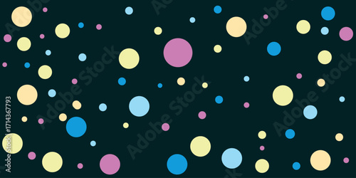 Abstract multi color circular geometric shape with deft blue background | Modern blue, yellow, cyan, orange, eminence color futuristic design | Innovative template for cover, decoration, seminar, web