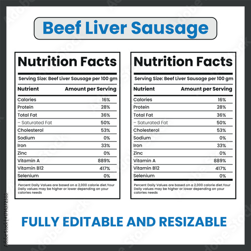 Beef Liver Sausage Clipart Design