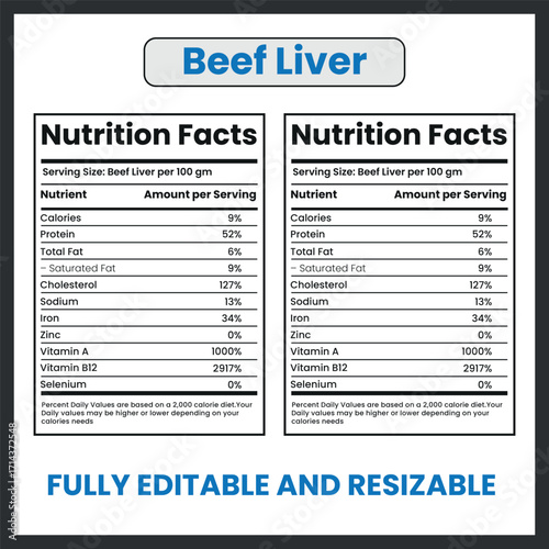 Beef Liver Organ Meat Graphic