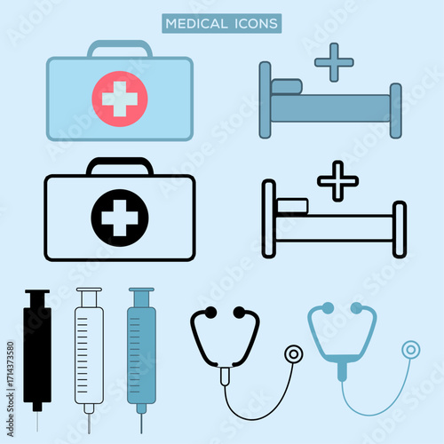 Medical icons vector set