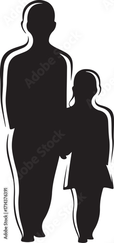 silhouette of a man with a sword Family Icon: Father and Child Silhouette Vector

Parenting and Family Symbol: Man with a Kid

Father-Son Relationship: Vector Icon for Dad and Child