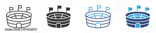 football stadium icon. vector illustration 
