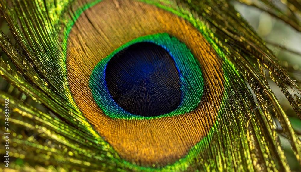 Fototapeta premium Close-up of peacock feather