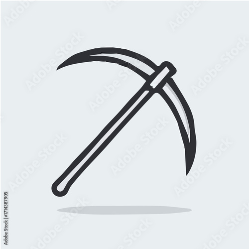 Sickle Black and White Vector Icon
