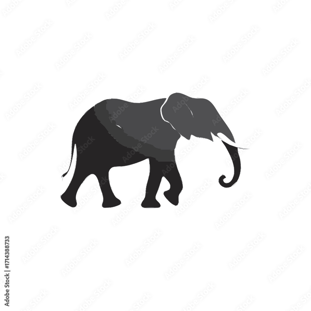 Obraz premium elephant silhouette vector