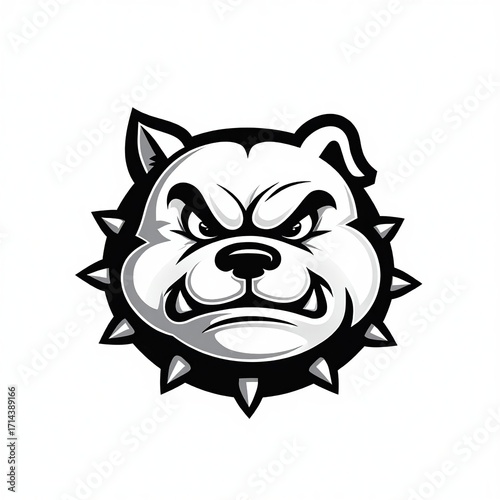 bulldog Face Vector Shield Emblem