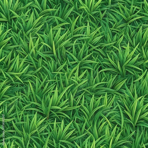 Vibrant green grass texture seamless pattern lush spring lawn field nature background