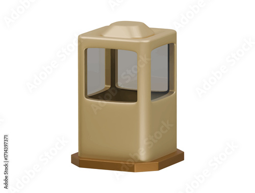ticket window icon 3d illustration render