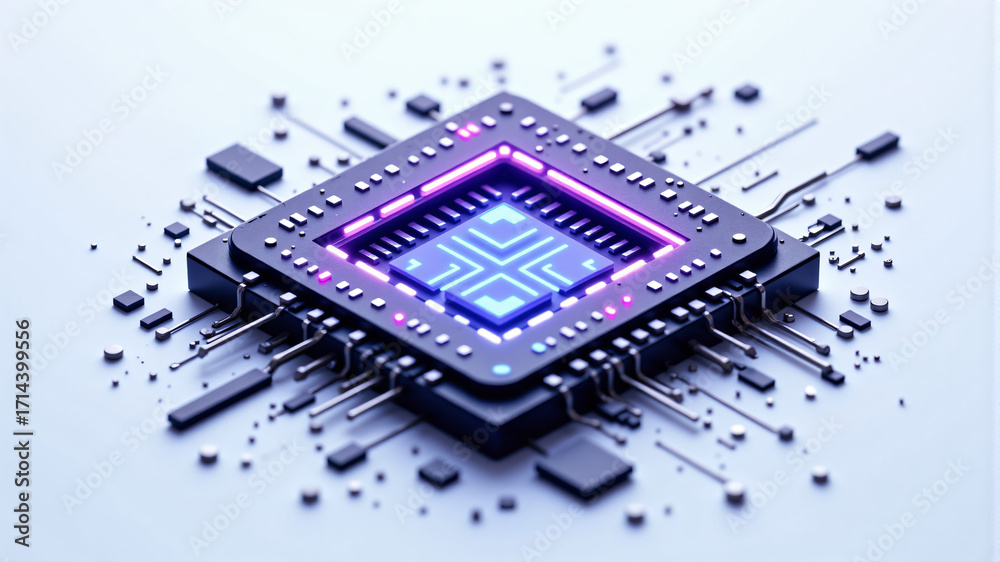 Fototapeta premium Advanced Microchip Technology for Modern Electronics