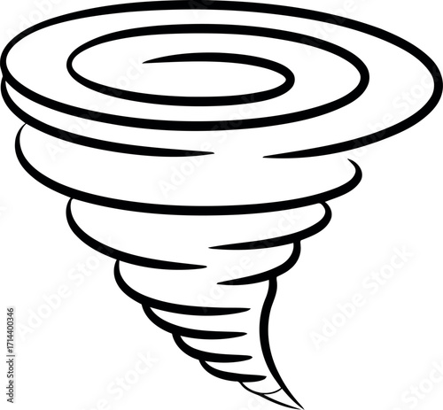 Abstract tornado swirl symbol minimalist vector illustration vector
