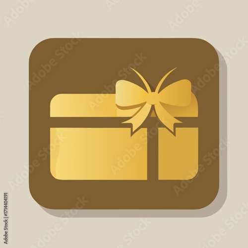 Golden gift card silhouette design
